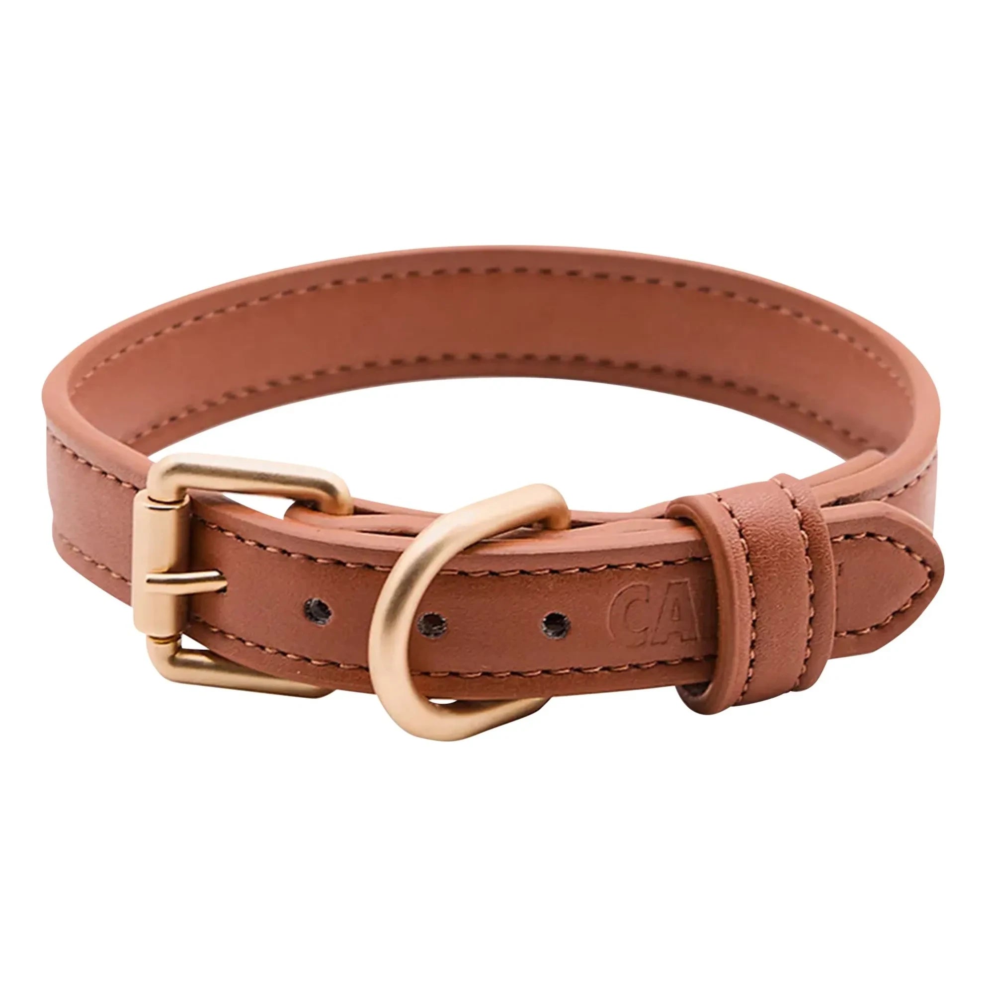 Cafide - Vegan Leather Dog Collar | Brown