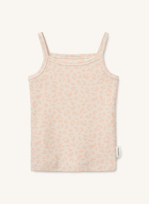 Liewood - 2-Pack Naomi Leopard Organic Cotton Ribbed Tanks | Light Pink