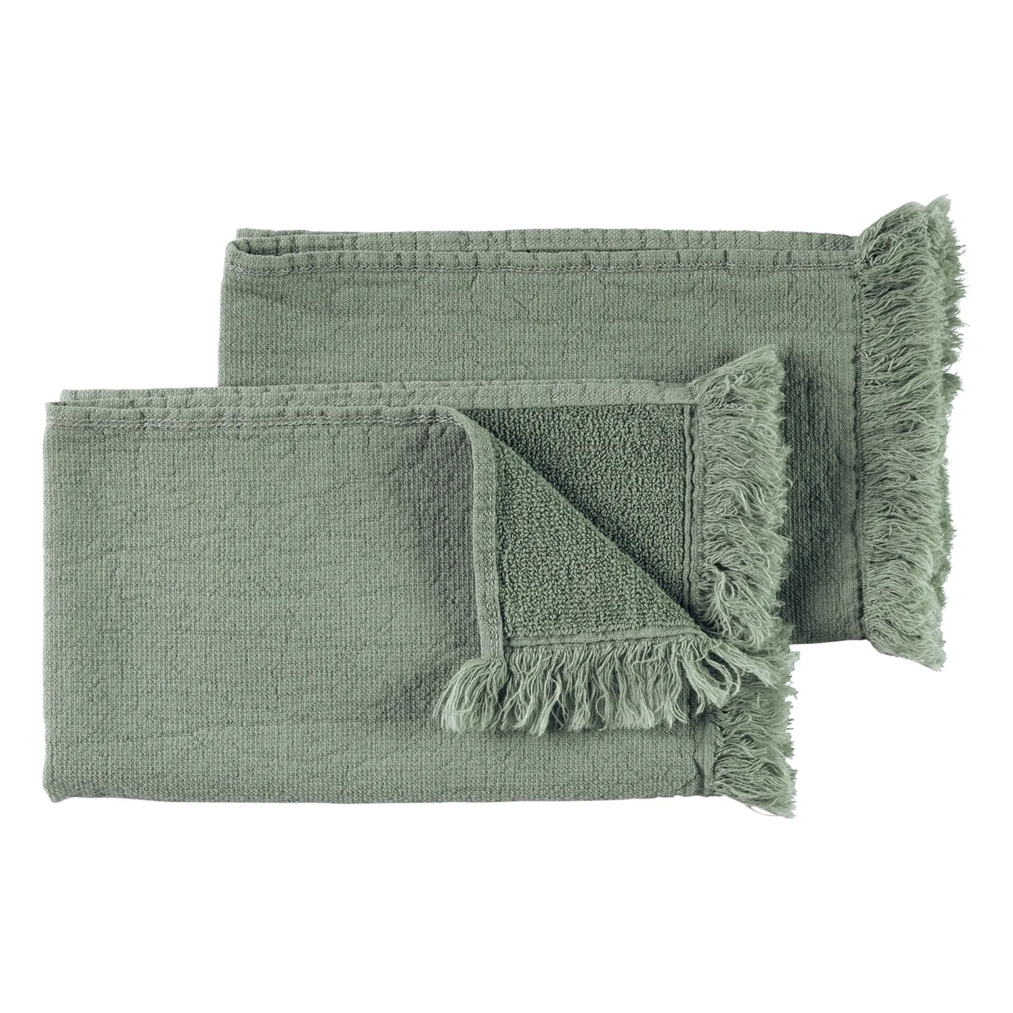 La cerise sur le gâteau - Luna Organic Cotton Guest Towels - Set of 2 | Celadon