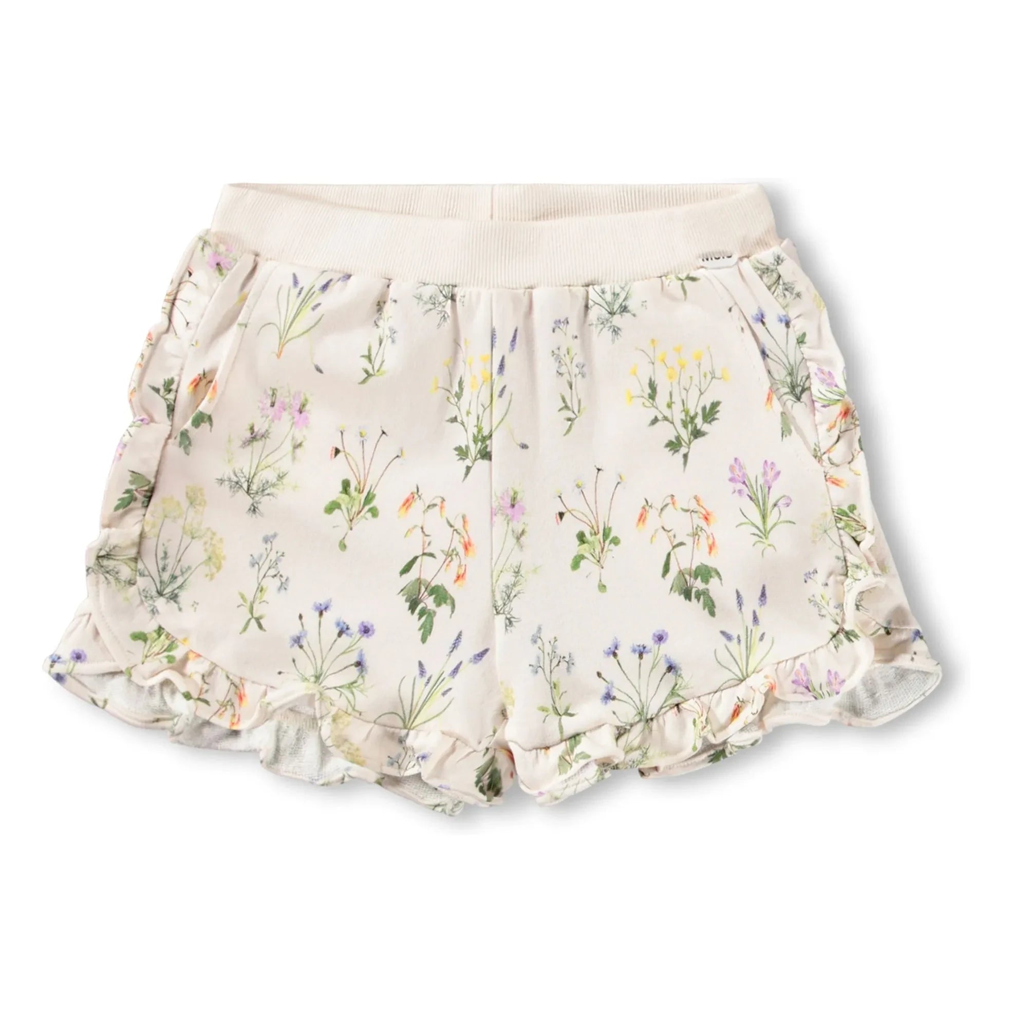 Molo - Organic Cotton Acacia Flower Shorts | Ecru