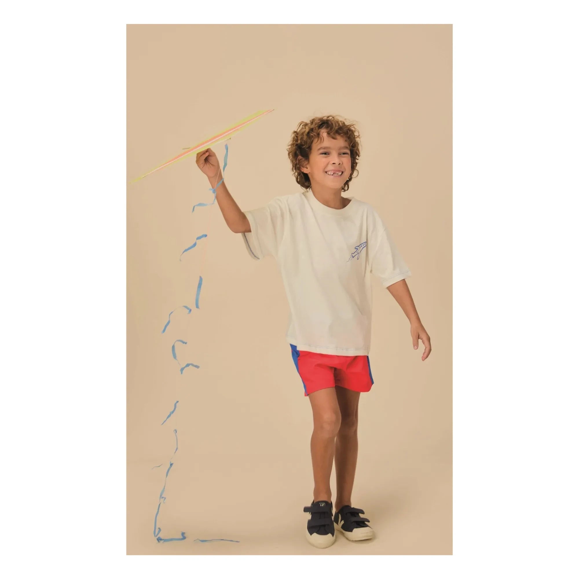 Fabula - Nino Two-Color Short Sea Shorts | Red