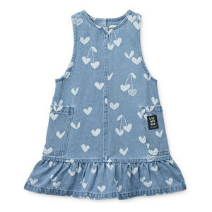 Liewood - Angelica Bib Dress with Hearts | Blue