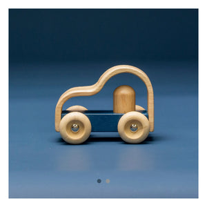 Plan Toys - İlk Ahşap Oyuncak Arabam | Lacivert