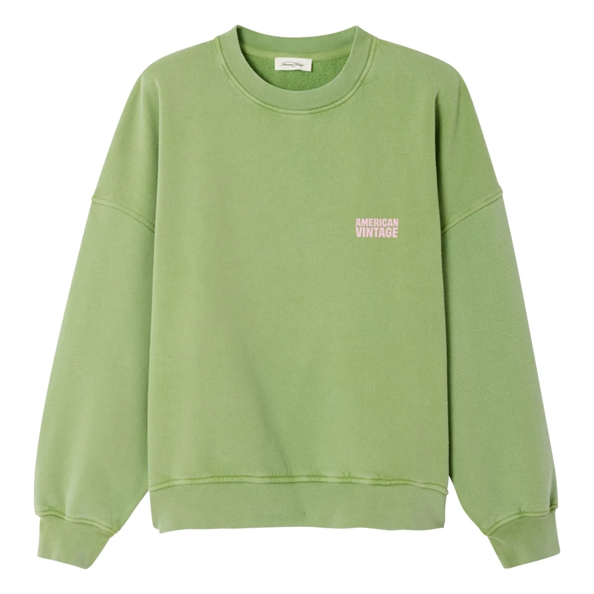 American Vintage - Plizzy Cotton Sweatshirt | Pale Green