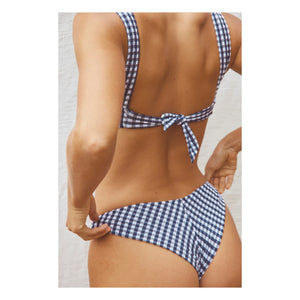 Anja Paris - L'Ensorcelant Vichy Bikini Top | Navy Blue