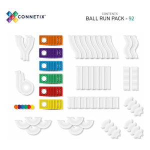 Connetix - Ball Run Set - 92 Pieces | Rainbow