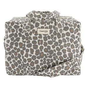 Rivedroite - City Sauval Leopard Bag Made from Recycled Cotton | Gray