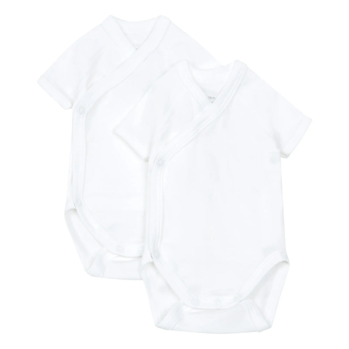 Petit Bateau - Düz Organik Pamuklu Bebek Body'leri - 2'li Set | Beyaz