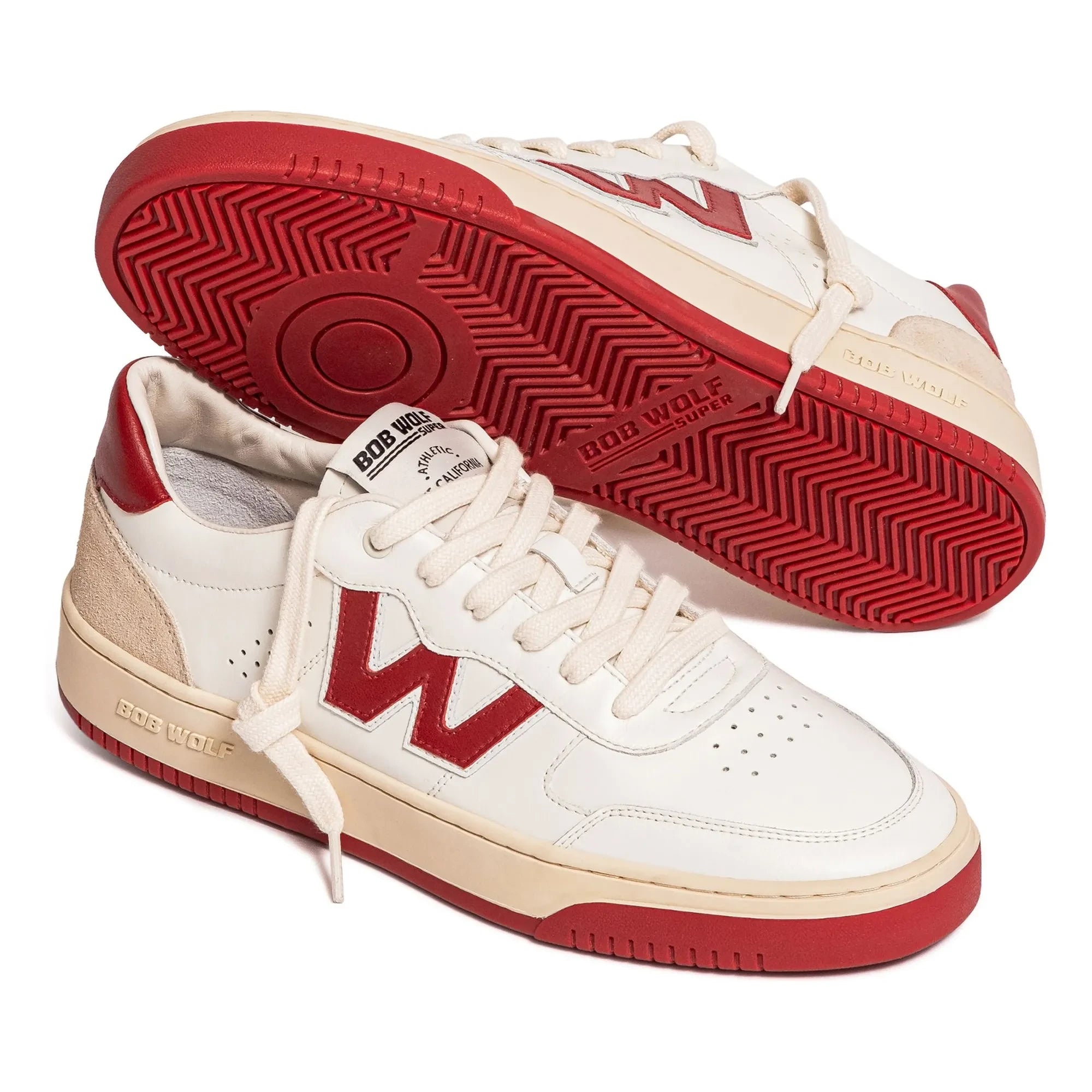 Bob Wolf - Legacy Leather and Suede Sneakers | Red