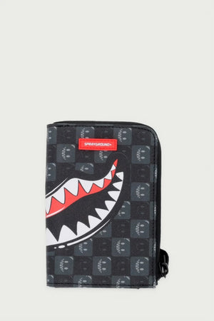 Sprayground - Shark Wallet in Gray Faux Leather in Paris 910W9315NSZ
