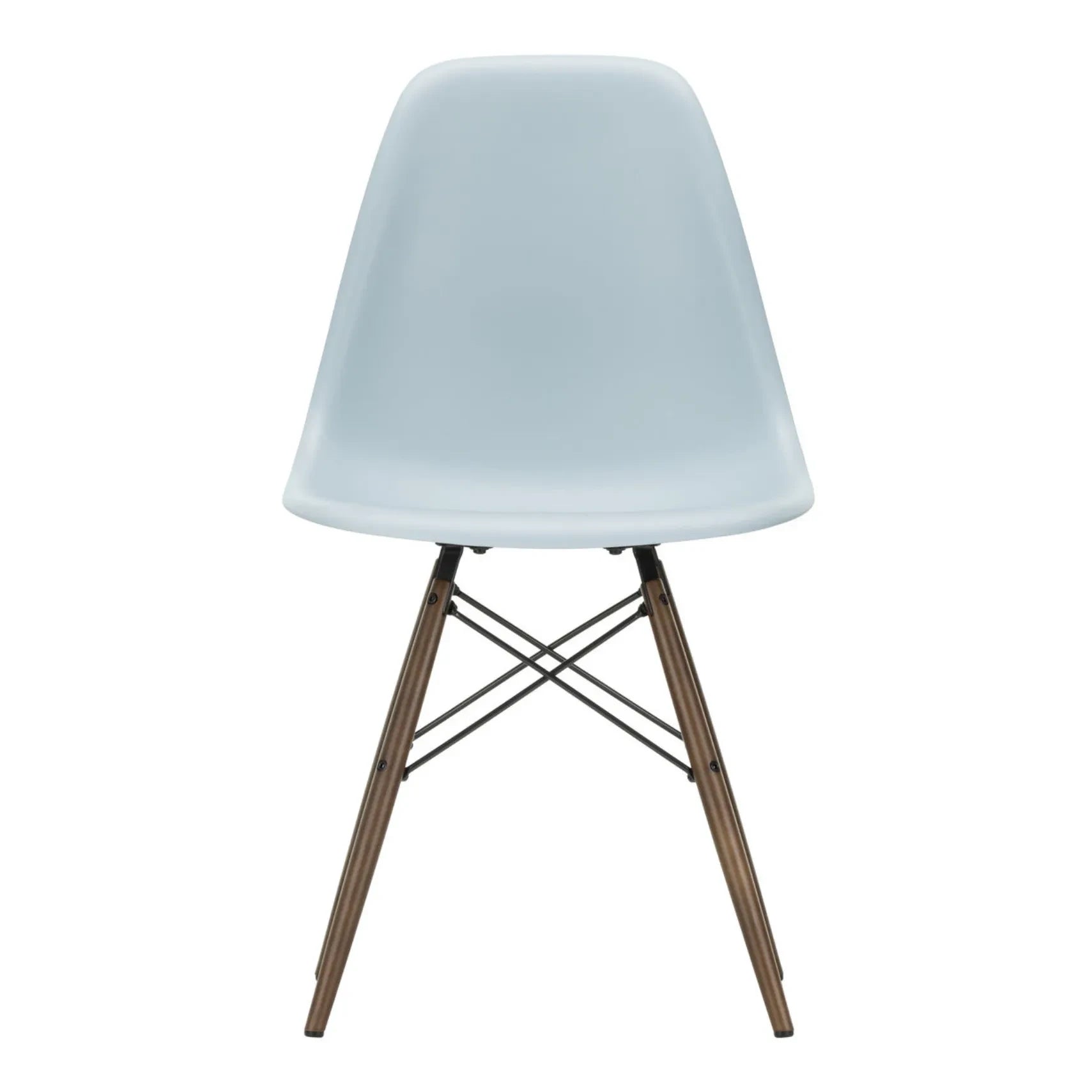 Vitra - DSW Plastic Chair - Maple Base - Charles & Ray Eames | Bluish Gray
