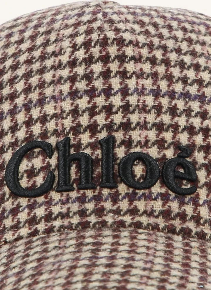 Chloé - Chloé Pied-de-Poule hat | Brown