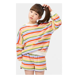 Molo - Marika striped organic cotton sweatshirt | Orange