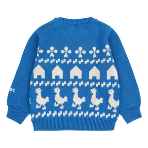 Bobo Choses - Farmhouse Knit Organic Cotton Sweater | Blue