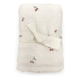 Baby Shower - Cherries Nappies - 3-piece Set | Ecru