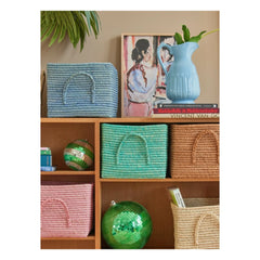 Rice - Rattan Storage Basket | Blue