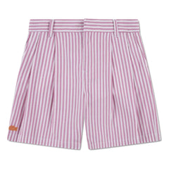 Lacoste - Striped Organic Cotton Pinch Shorts | Pink