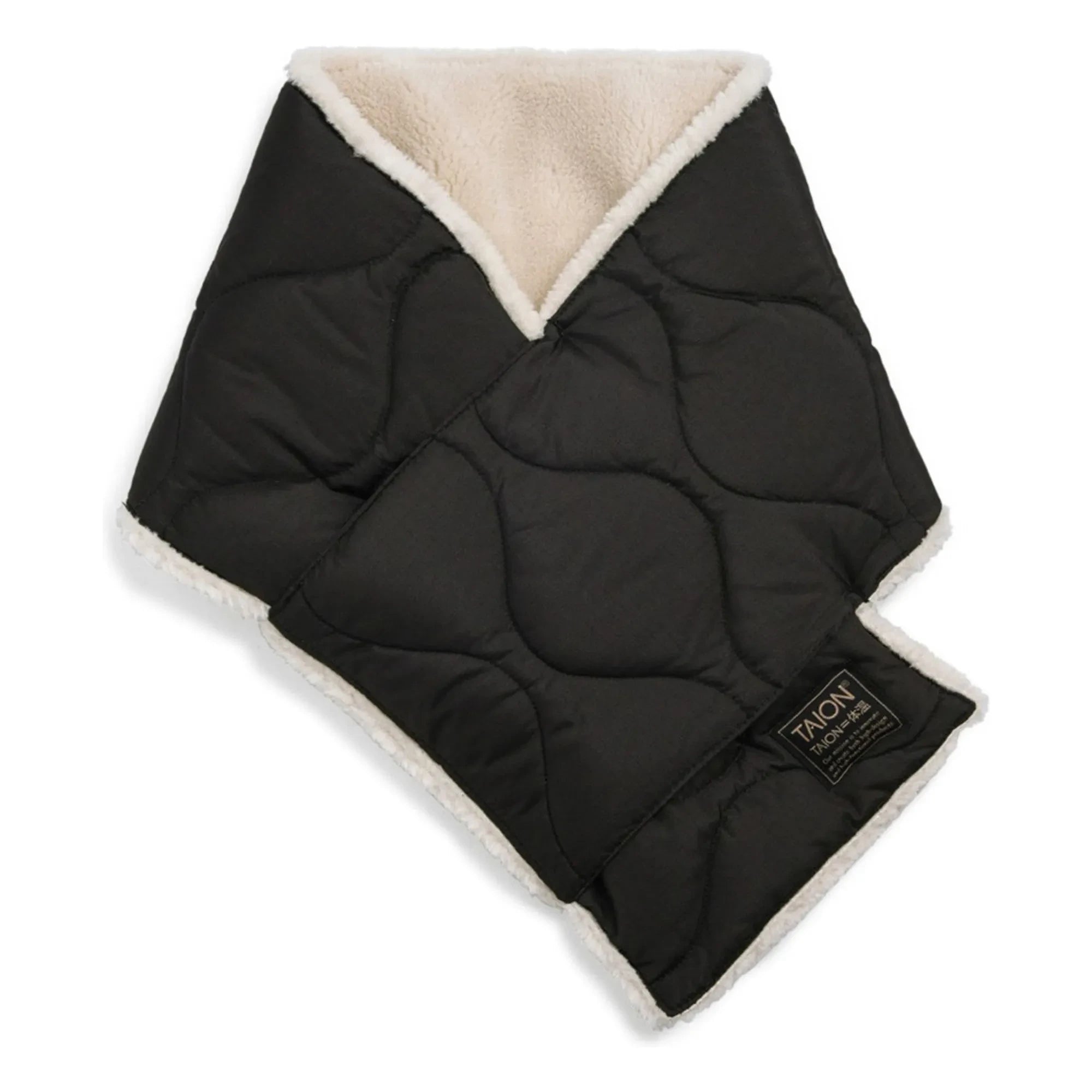 Taion - Reversible Down Military Scarf | Noir/Blanc