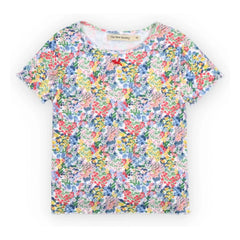 the new society - Verbena Floral Rib T-Shirt | Blue