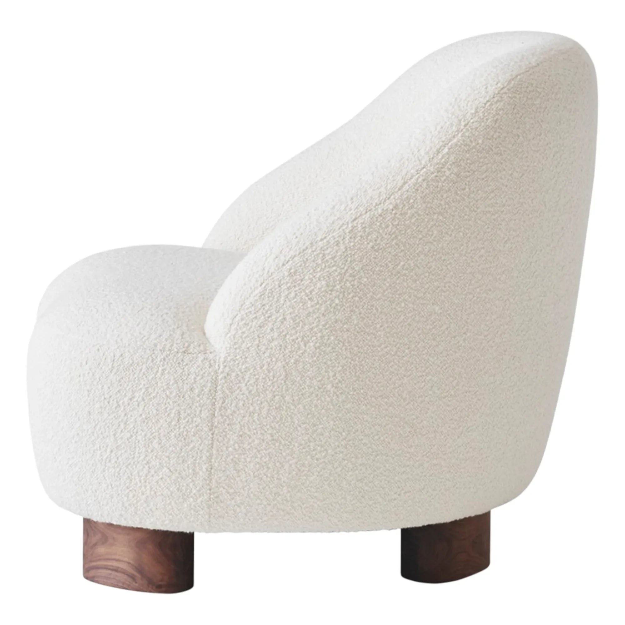 & Tradition - Margas LC1 Lounge Chair - Walnut Frame | Cream