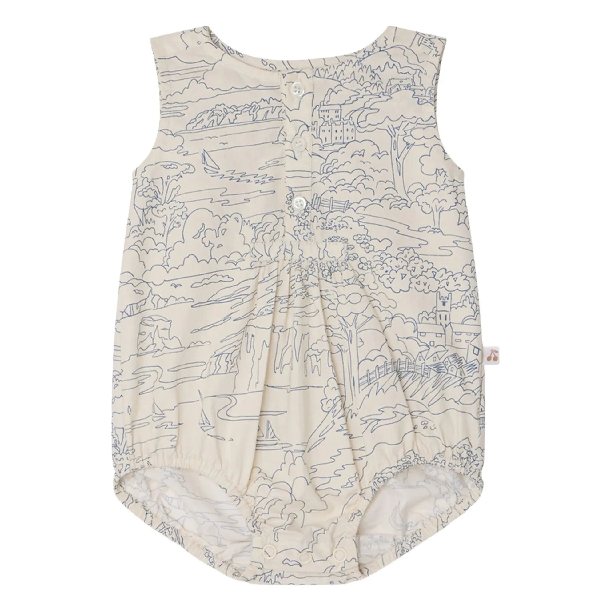 Bonpoint - Nico Landscape Organic Cotton Romper | Ecru