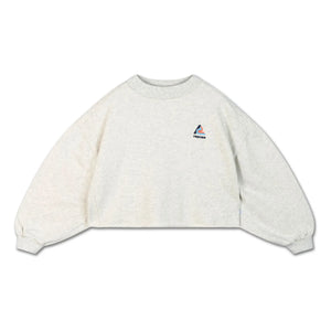 Repose AMS - Organic Cotton Crop Sweatshirt | Gray Melange