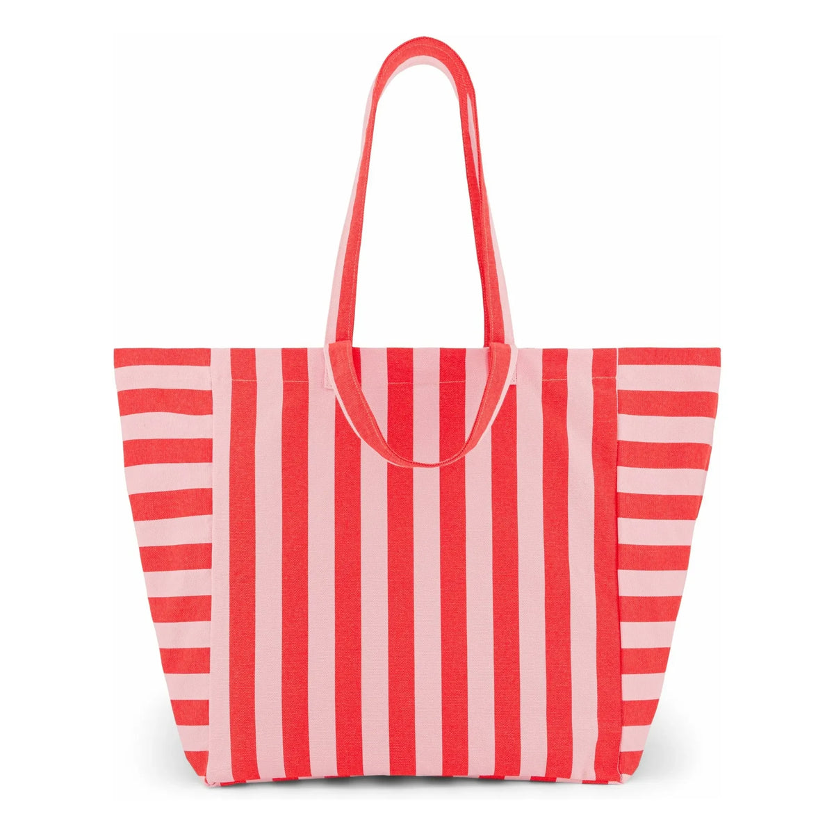 Rose in April - Elisa striped tote bag | Red