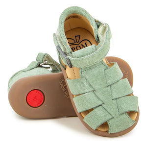 Pom d'Api - Stand Up Papy Sandals | Almond Green