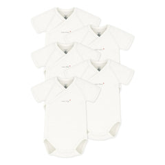 Petit Bateau - 5-Piece Mon Ange Organic Cotton Bodysuit Set | Ecru