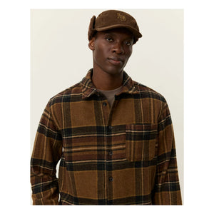 Les Deux - Checkered wool overshirt | Brown