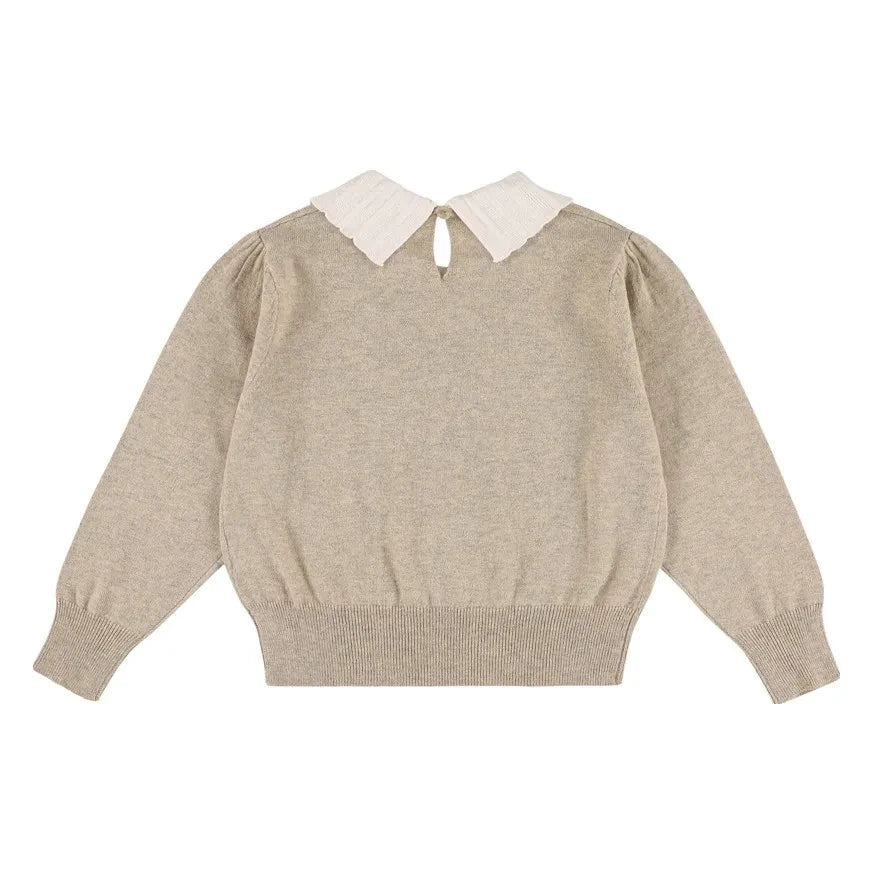 Morley - Zamora Wool Collar Sweater | Beige