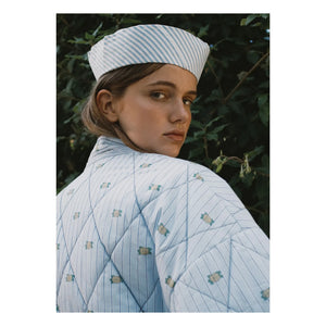 The Tiny Big Sister - Cotton Striped Jacket | Blue