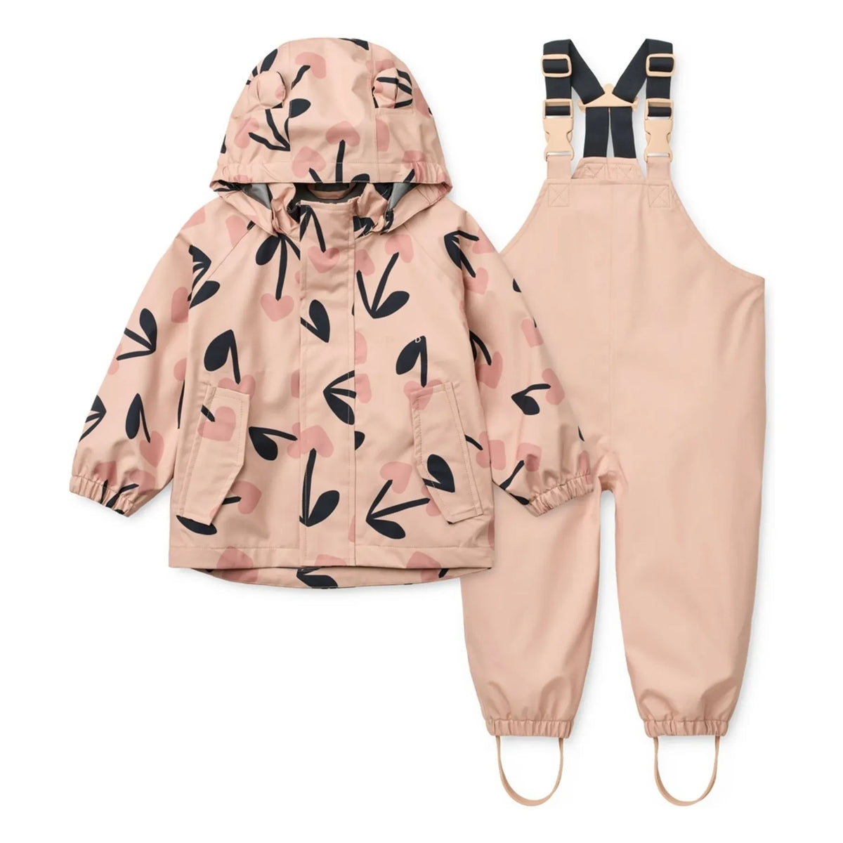 Liewood - Manu Cerises Recycled Fiber Rain Set | Pink