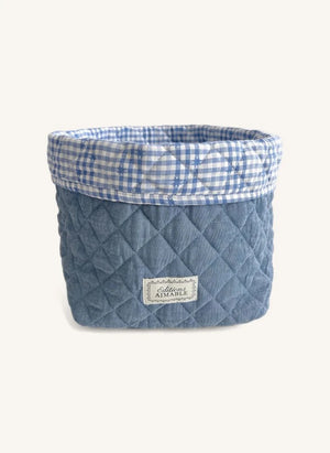 Editions Aimable - Paul storage basket | Blue Chambray