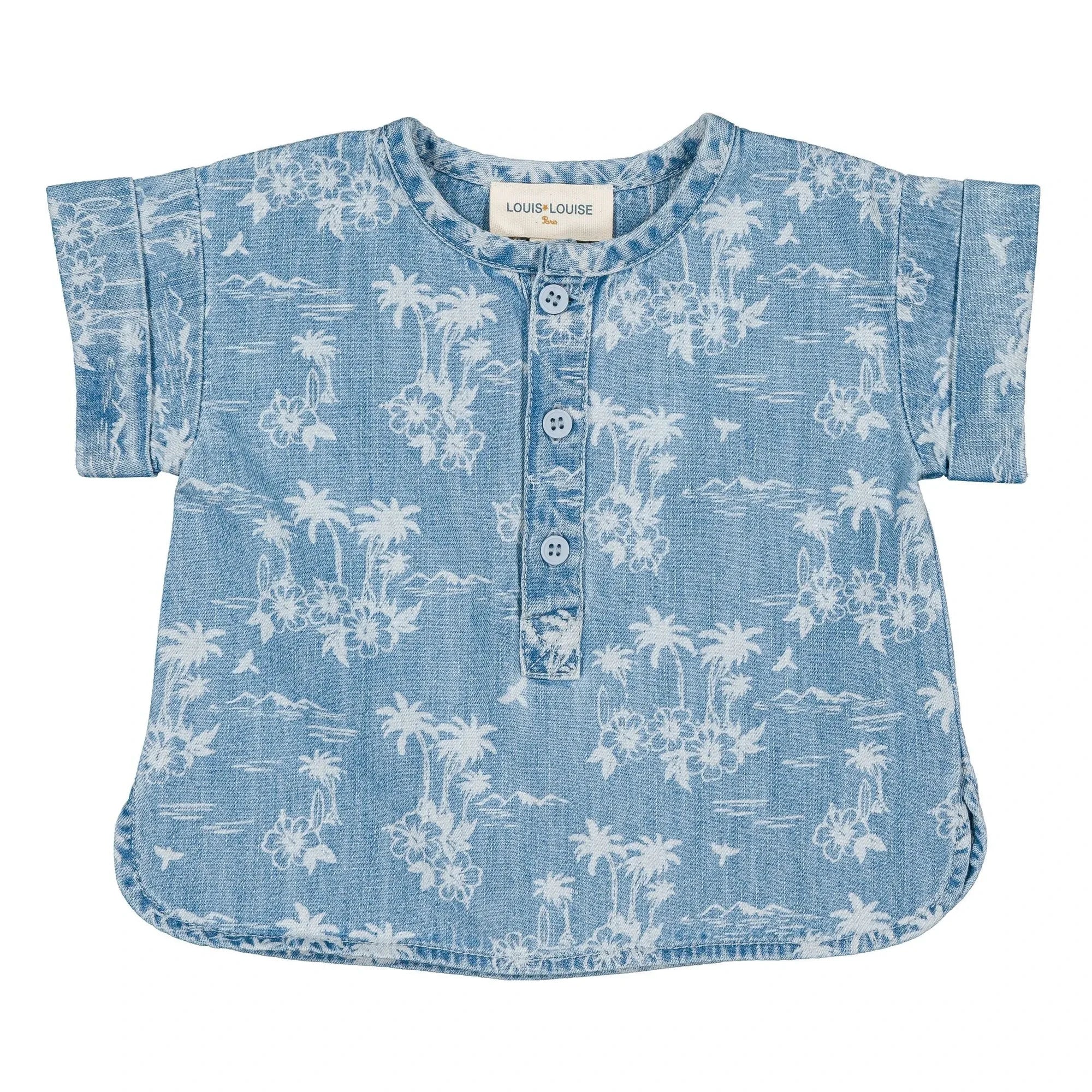 Louis Louise - Saul Hawaii Denim Shirt | Light Blue