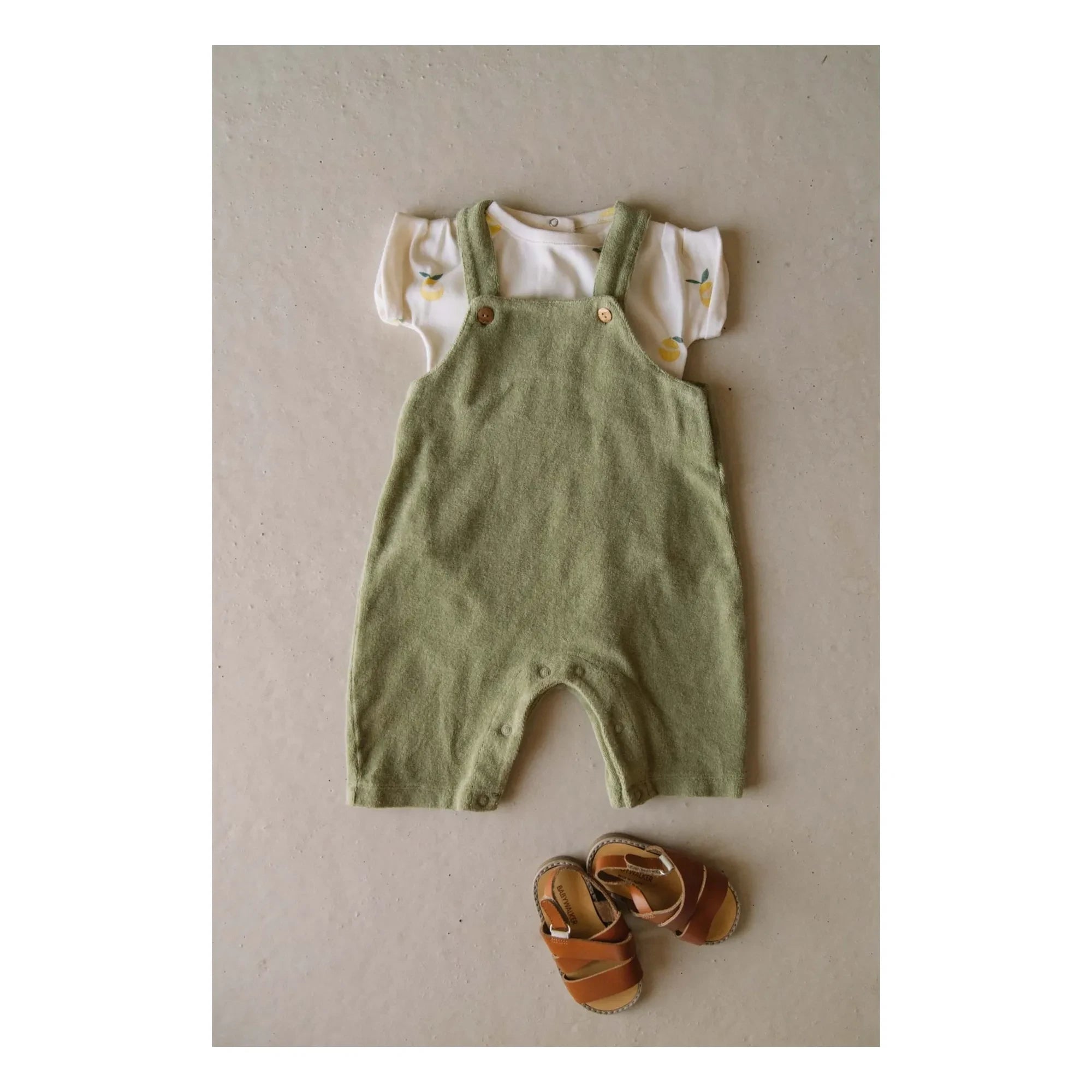 Studio Bohème - Homer organic cotton towel romper | Khaki