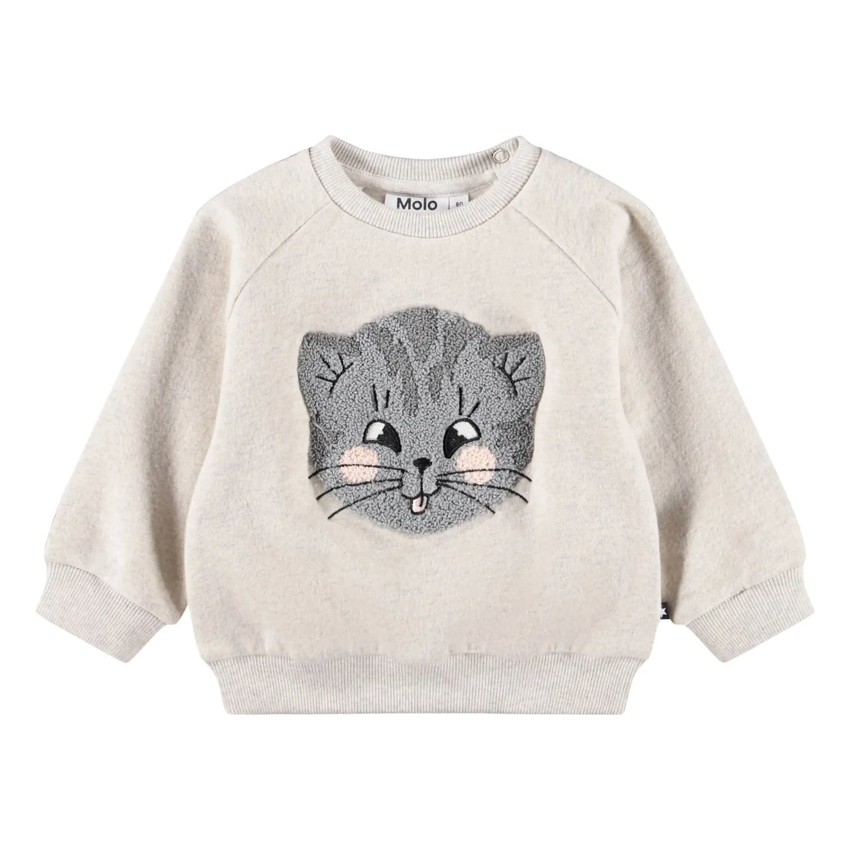 Molo - Disc Cat Organik Pamuk Kazak | Gri melanj