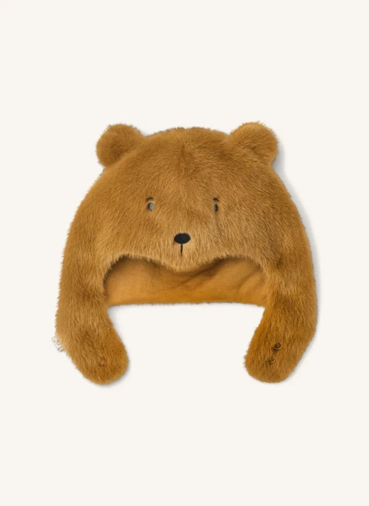 Liewood - Chapka Fur Lillie Bear Recycled Fiber | Caramel