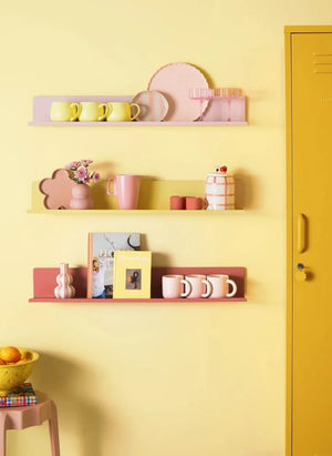 Mustard Made - Ledge Metal Wall Shelf | Pale Yellow