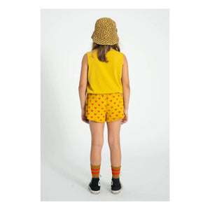 Piupiuchick - Effect Shorts Twill Hearts | Mustard