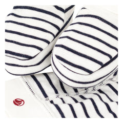 Petit Bateau - Marinière Slippers and Hat Set | Navy Blue