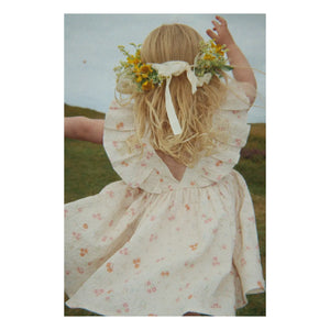 Konges Sløjd - Elin Fleurie Organic Cotton Ruffled Dress | Beige