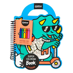 Omy - Stickered Dino Coloring Book