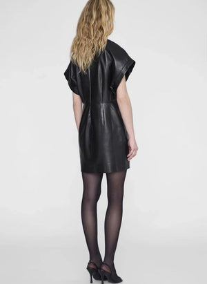 Anine Bing - Zelie Leather Dress | Black