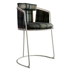 Honoré - Palmer Chair, Checked Velvet | Green
