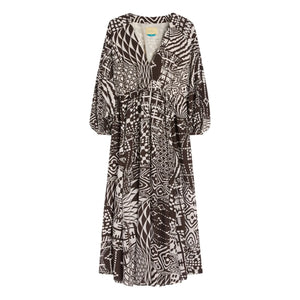 Momoni - Francisco Silk Dress | Chocolate