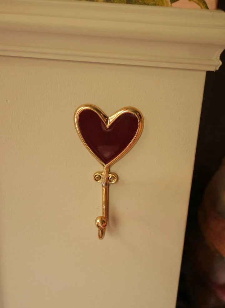 Doing Goods - Pyar Heart Brass Hanging Hook | Gold