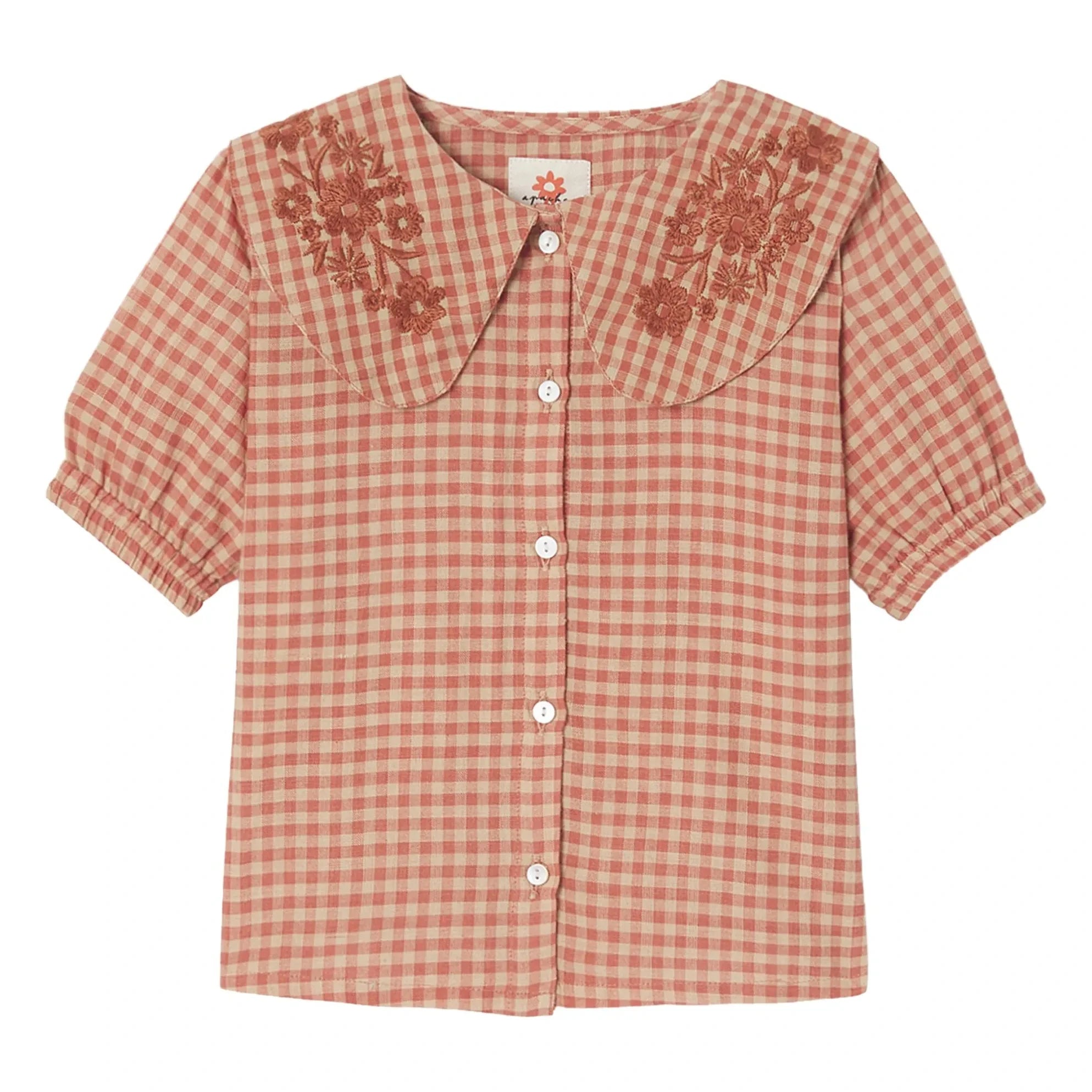 Apaches - Binou Claudine Collared Blouse | Orange
