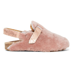 Pèpè - Faux Fur T-Straps | Pale Pink