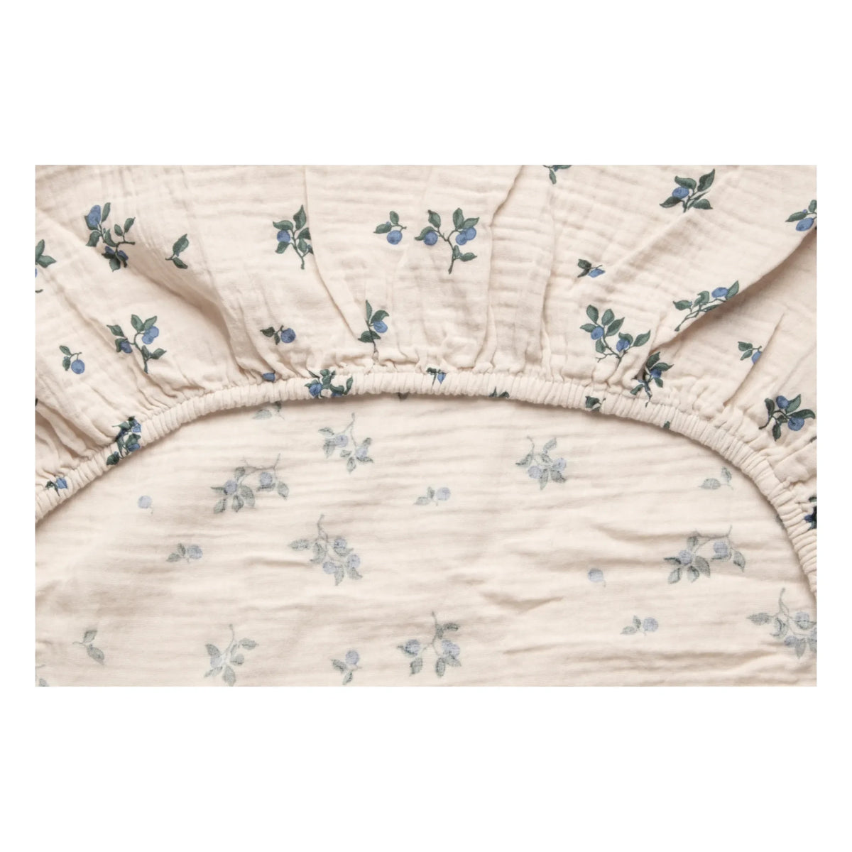 garbo&friends - Blueberry Cotton Muslin Changing Pad Cover | Ivory